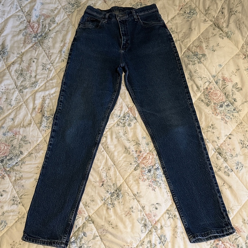 Vintage High Rise Women's Jeans in Dark Blue